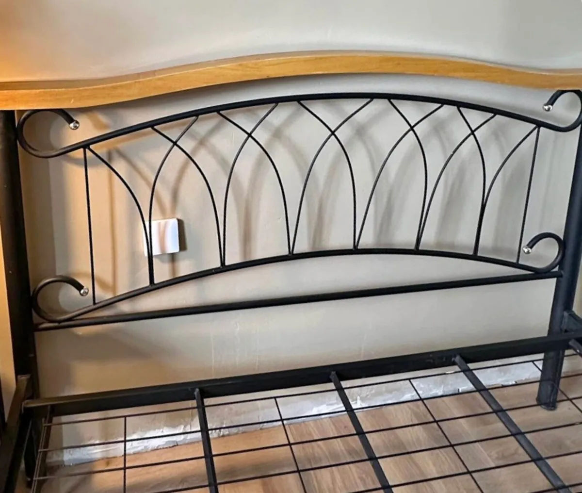 Extremely Sturdy 5Ft Black Metal King Size Bed - Image 1