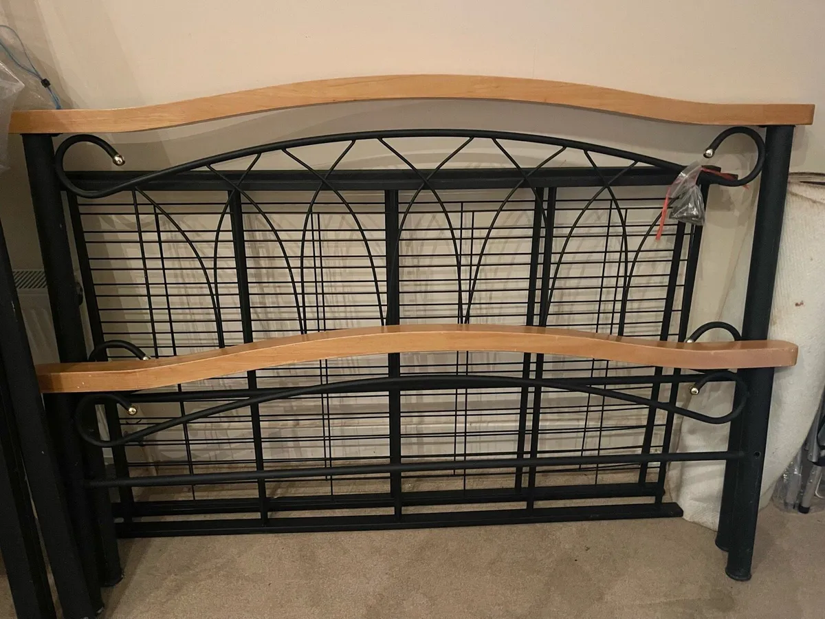 Extremely Sturdy 5Ft Black Metal King Size Bed - Image 2