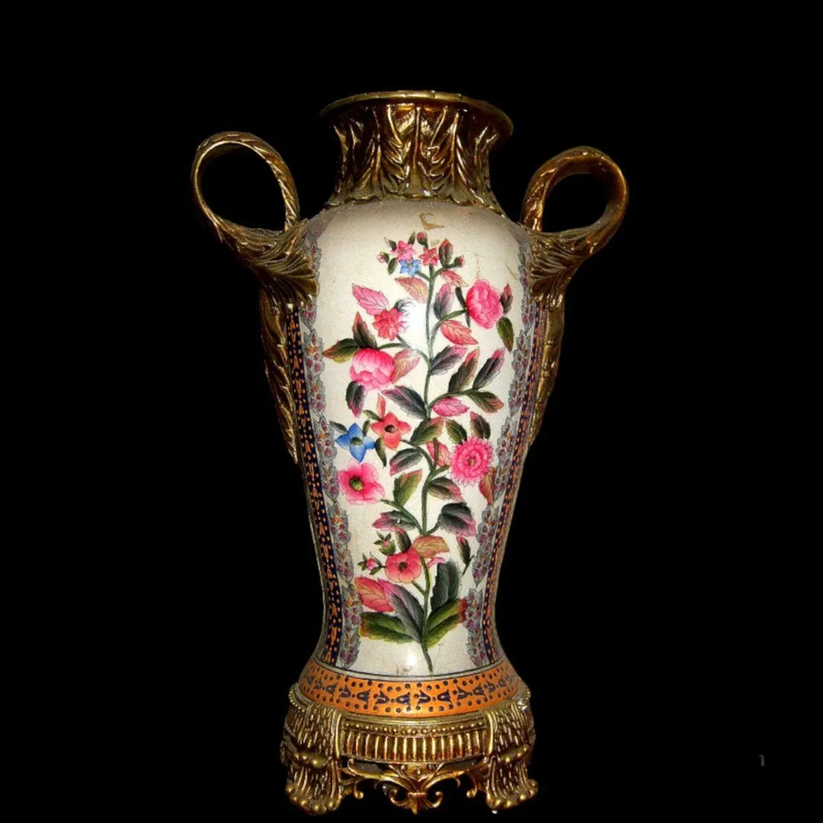 Pair Of Vintage Japanese Decorative 'Floral'Vase's - Image 1