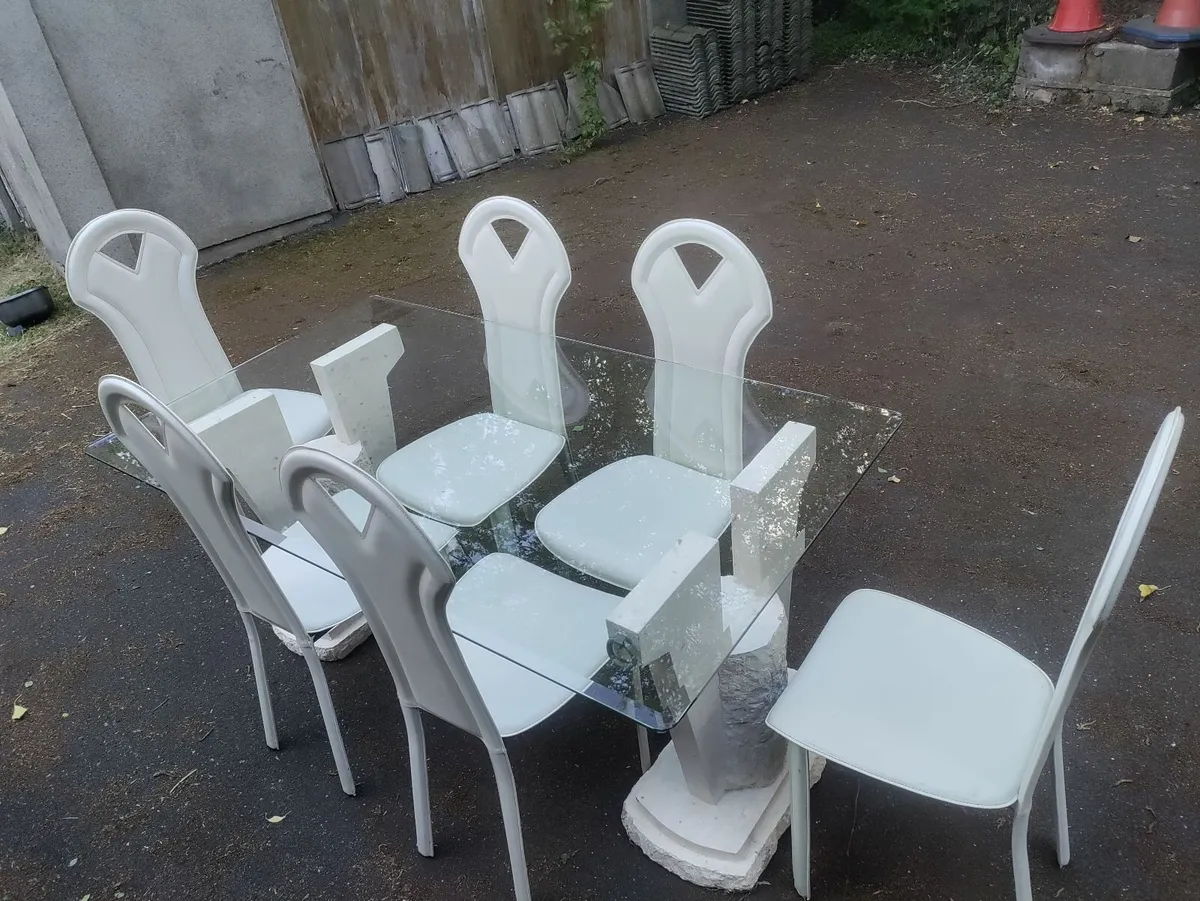 Glass Table and Chairs - Image 2