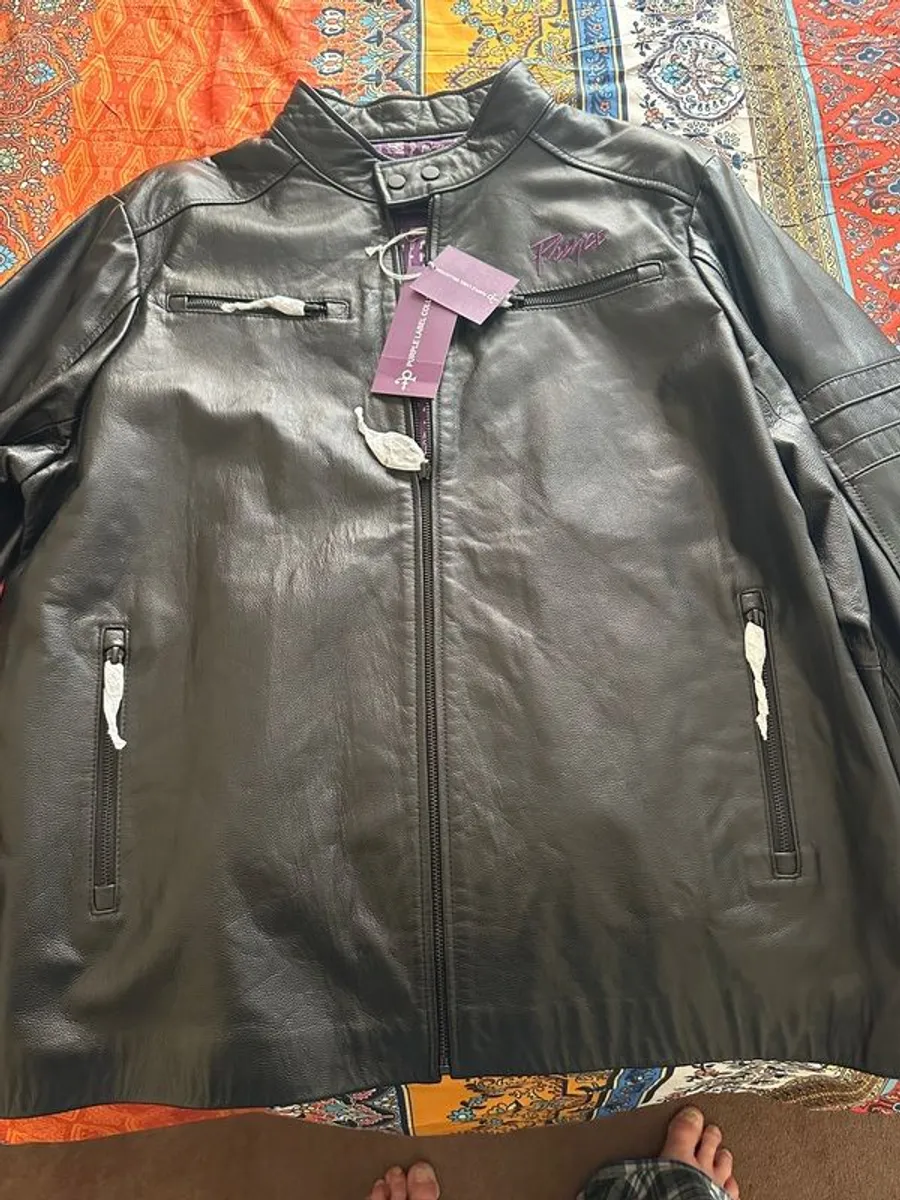 Prince Leather Biker Jacket - Image 2