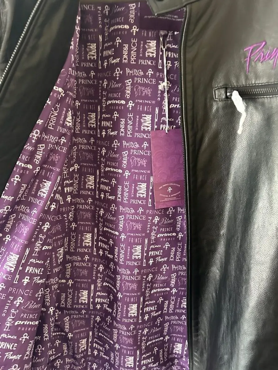 Prince Leather Biker Jacket - Image 3
