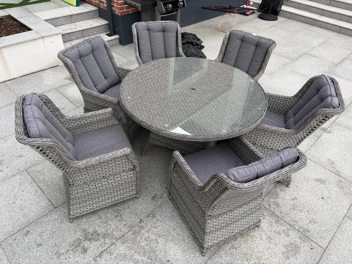 Garden Furniture Dining Set 6 Seater - Image 3