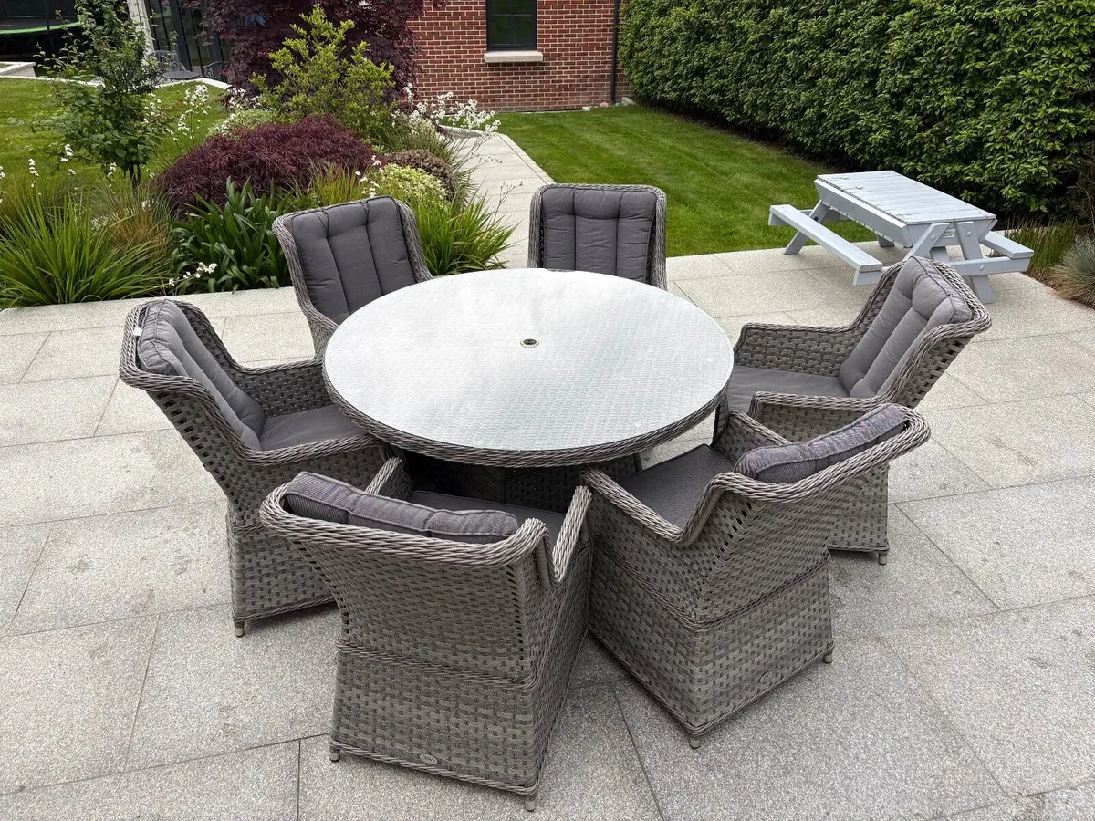 Garden Furniture Dining Set 6 Seater - Image 2