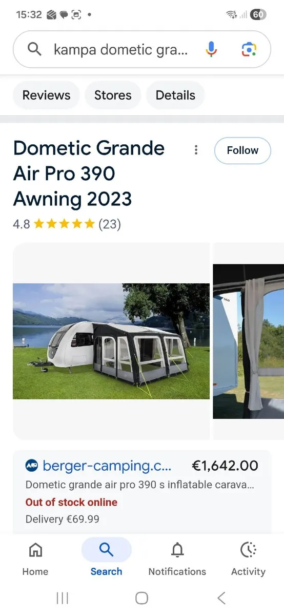 Kampa Dometic Grande Inflatable caravan awning - Image 2