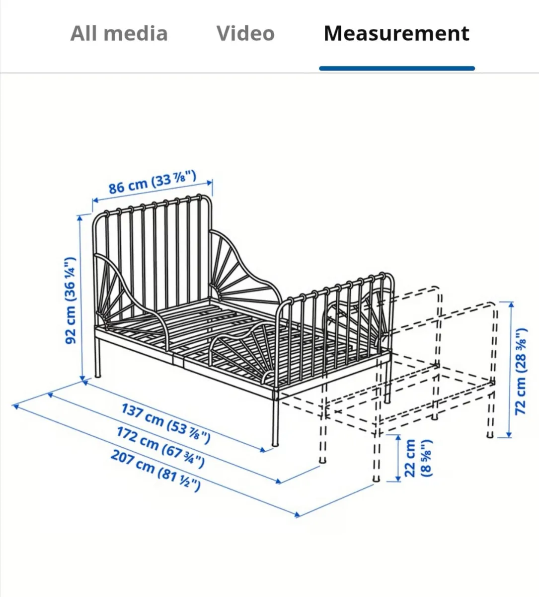 IKEA minnen kids bed - Image 4