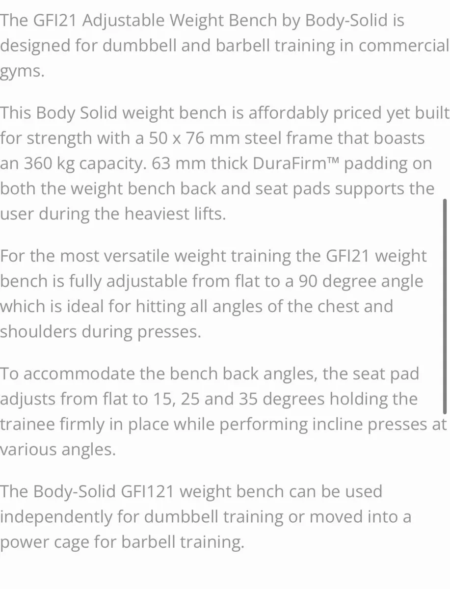 Body solid adjustable bench - Image 4