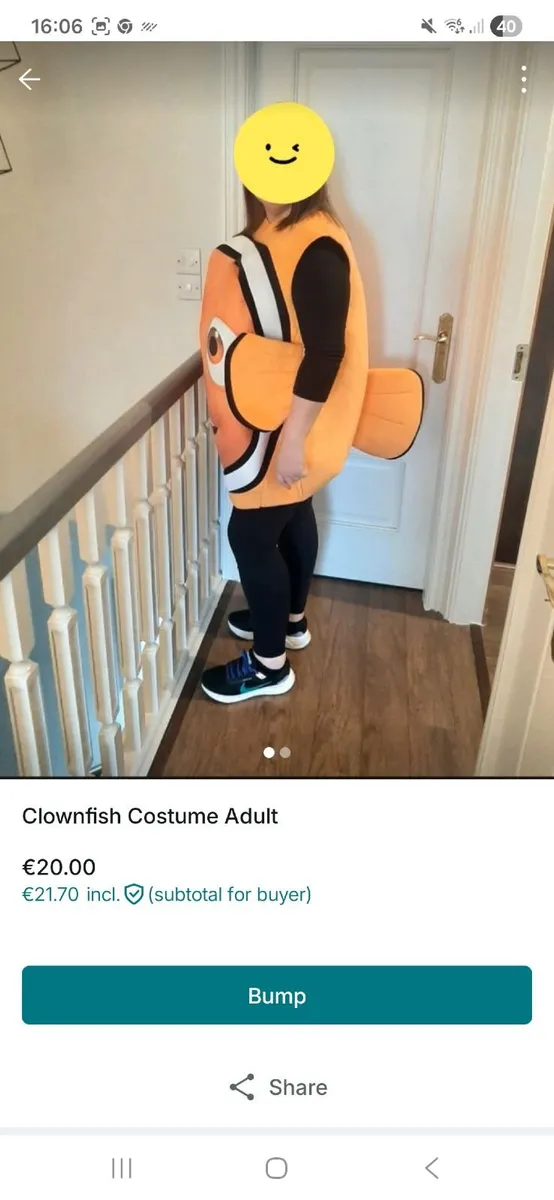 Adults Clown Fish Fancy Dress Costume - Image 2