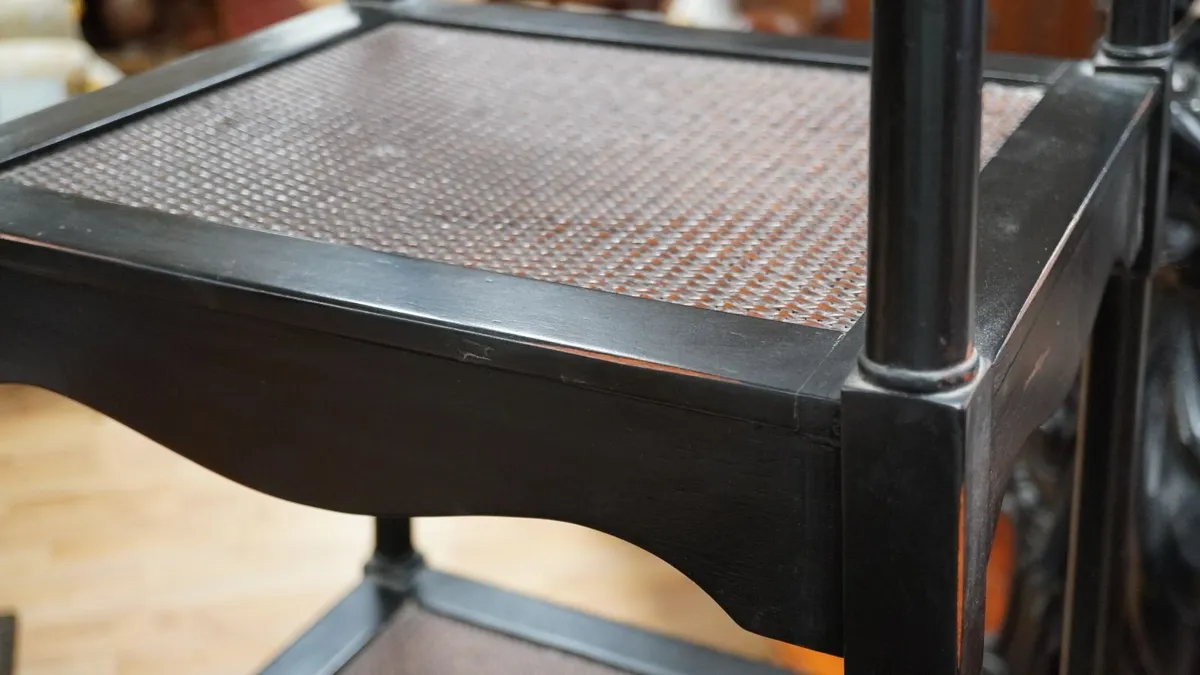 Vintage Ebonised Wooden Étagère / Display Stand - Image 4