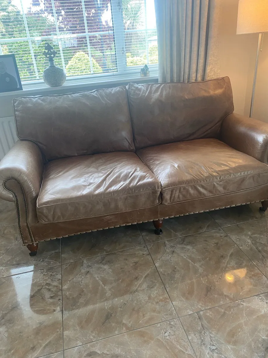 Vintage Leather Couch - Image 1