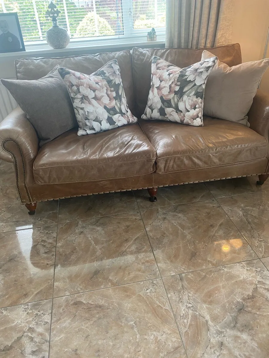 Vintage Leather Couch - Image 2
