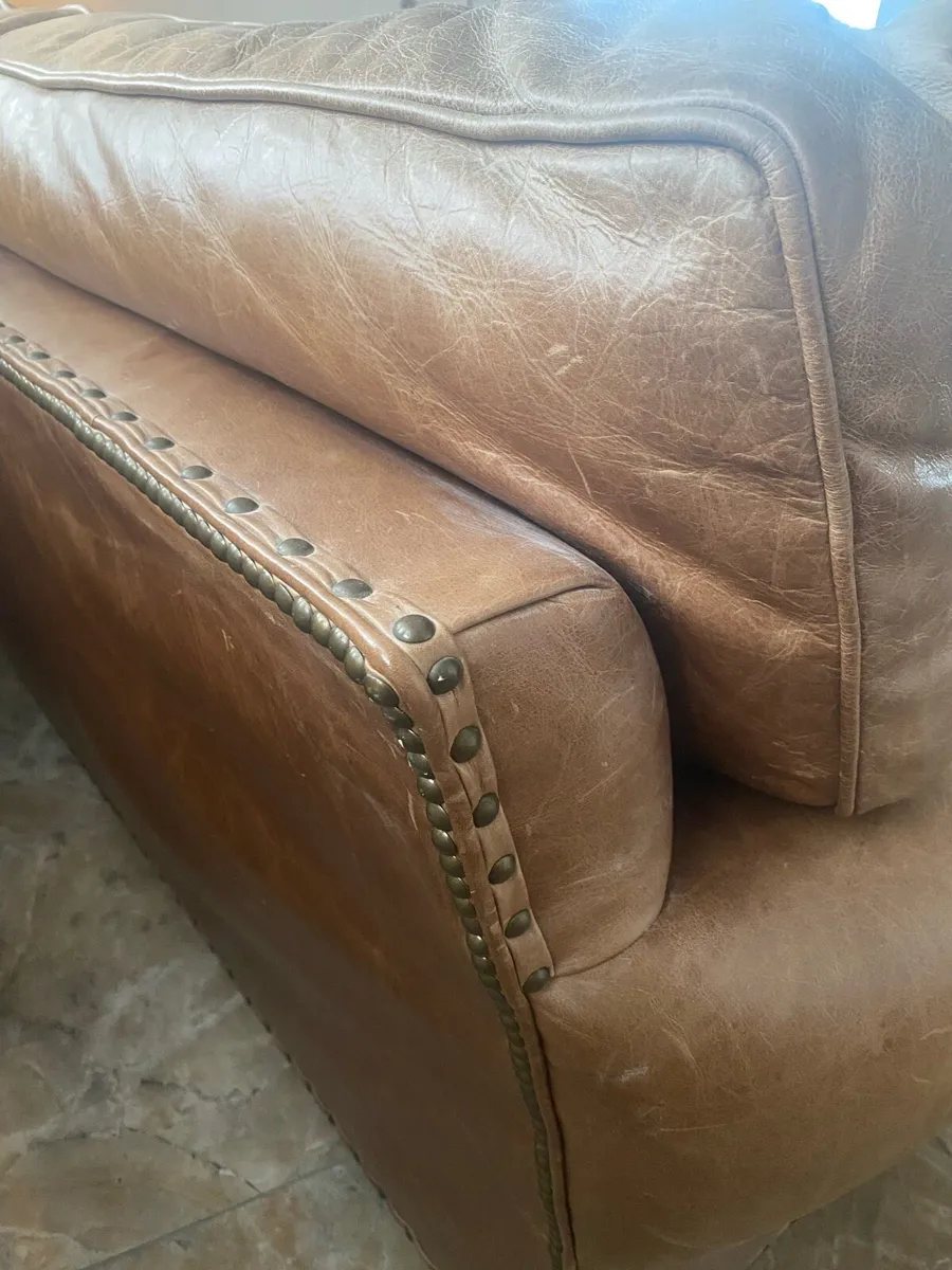 Vintage Leather Couch - Image 4