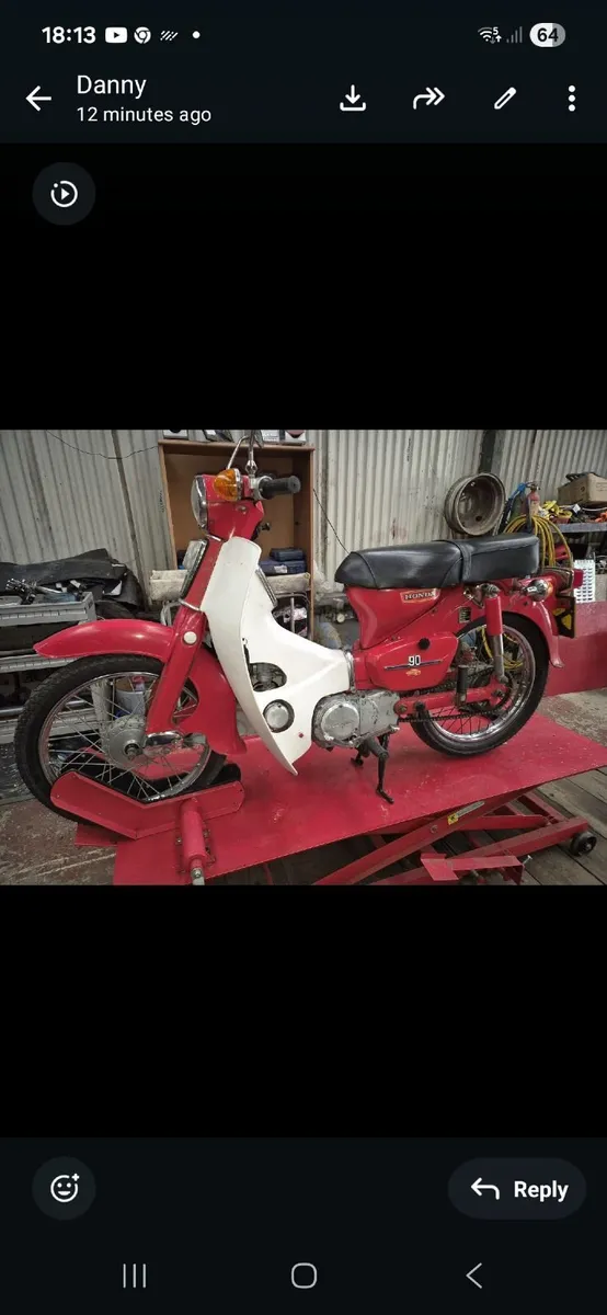 1982 Honda C90 Cub 6 volt Uk Reg LGB90Y - Image 1