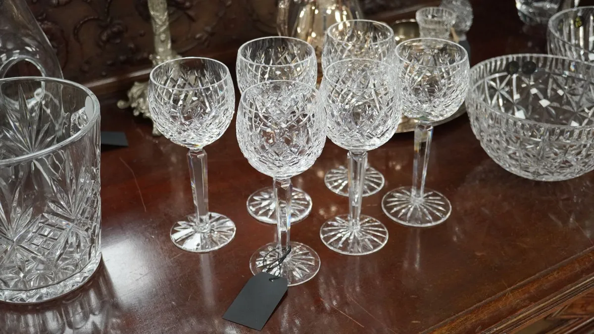 Set of 6 Waterford Crystal Wine Glasses - Image 2