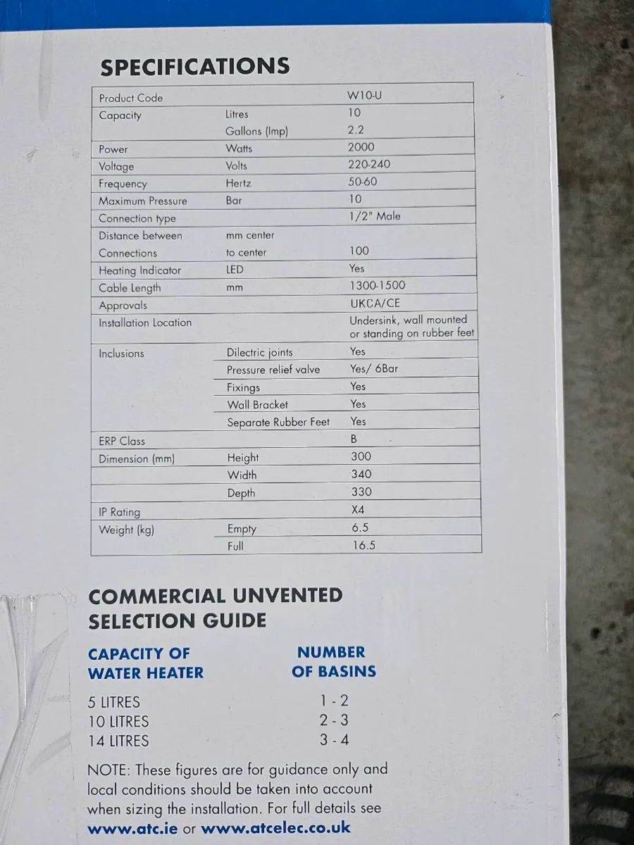 ATC Under sink Water Heater - Image 3