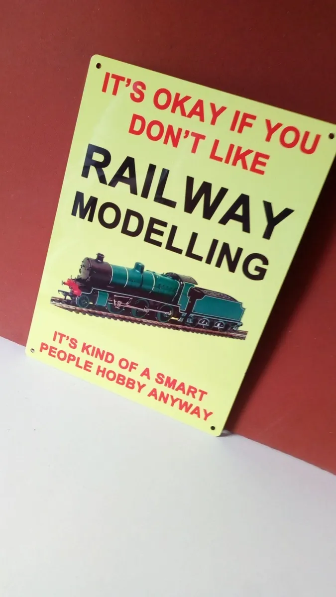 Model Railway Tin Sign, Steam Train sign - Image 1