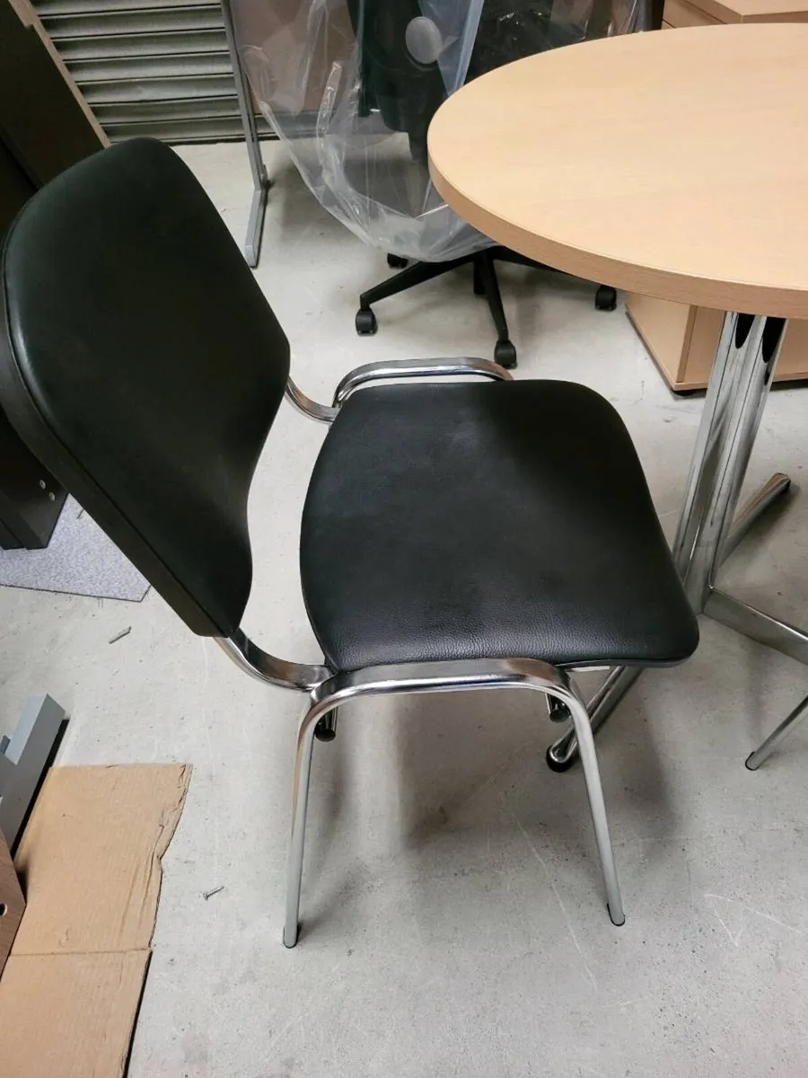 800mm Consult Table & 2 Chairs. - Image 2