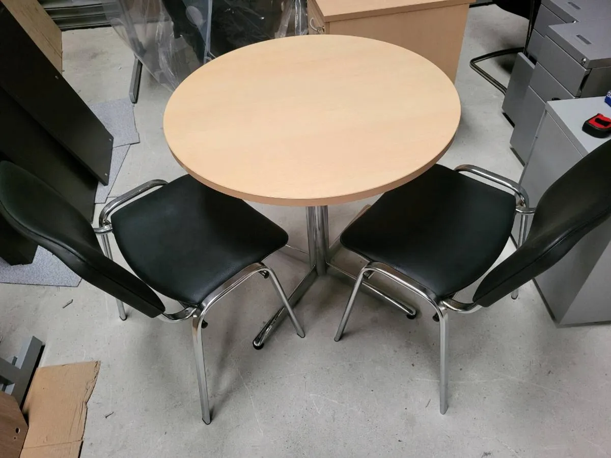 800mm Consult Table & 2 Chairs. - Image 3
