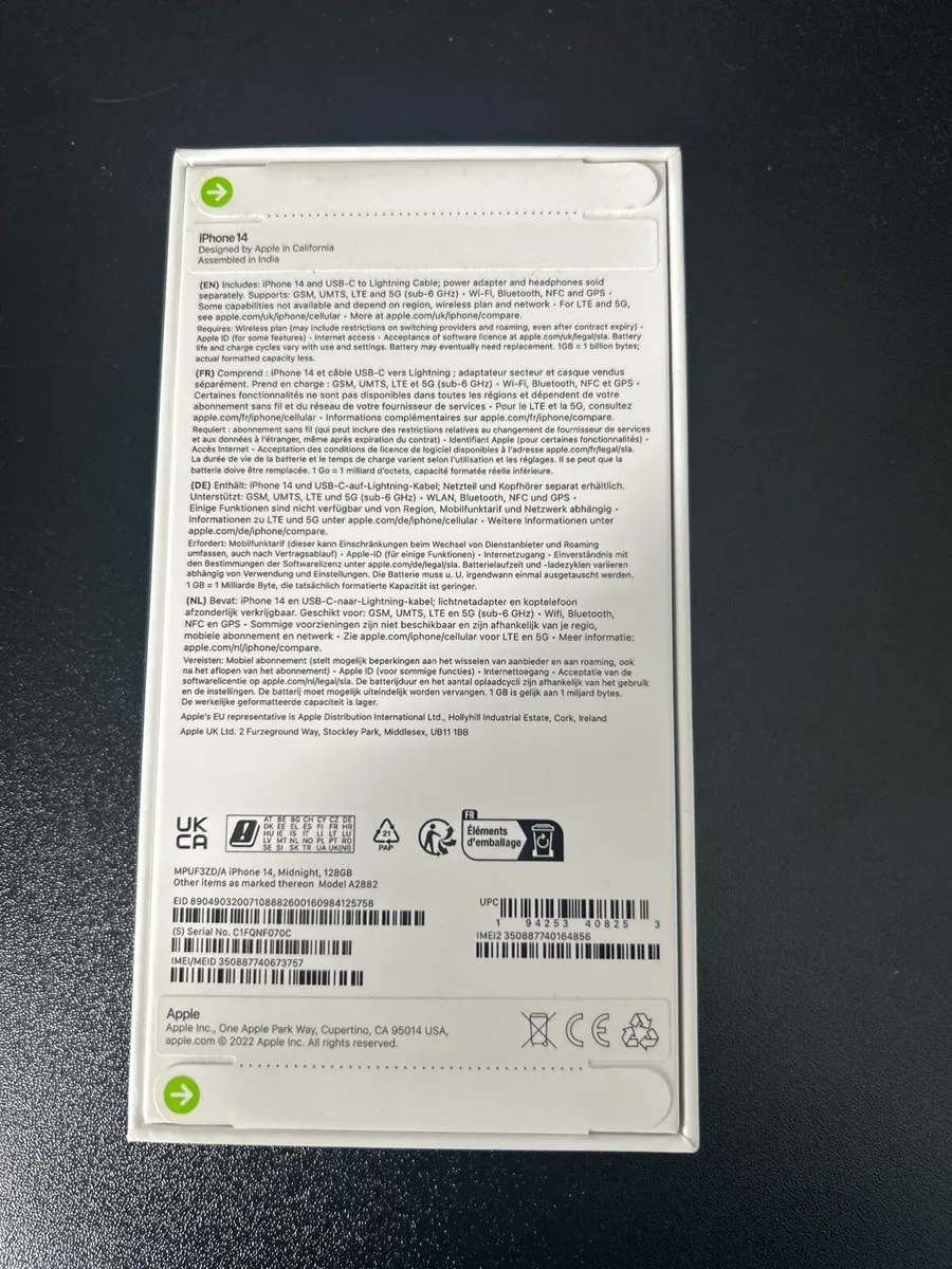 Unlocked & Unopened iPhone 14, midnight, 128GB - Image 2