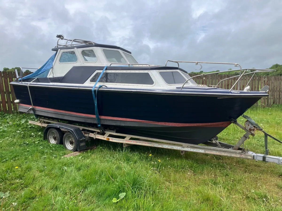BOAT TRAILER 4 WHEEL 2600KG UNBRAKED - Image 1