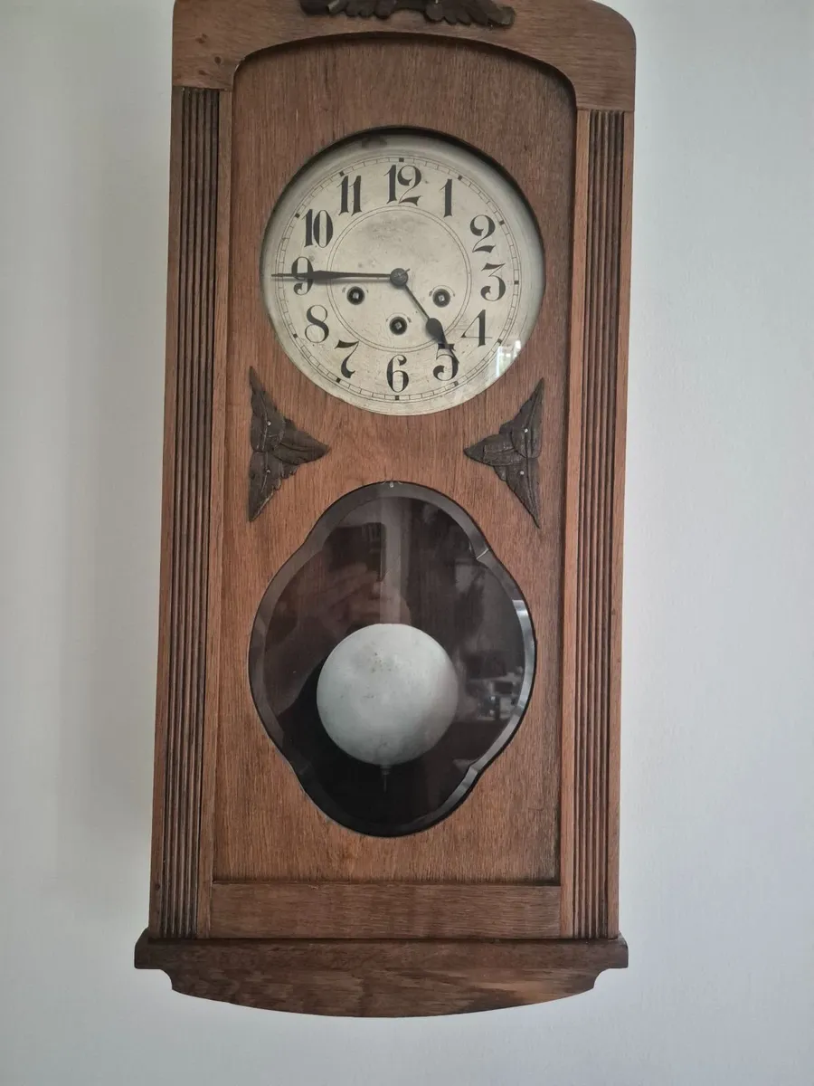 Antique clock art deco junghans - Image 1