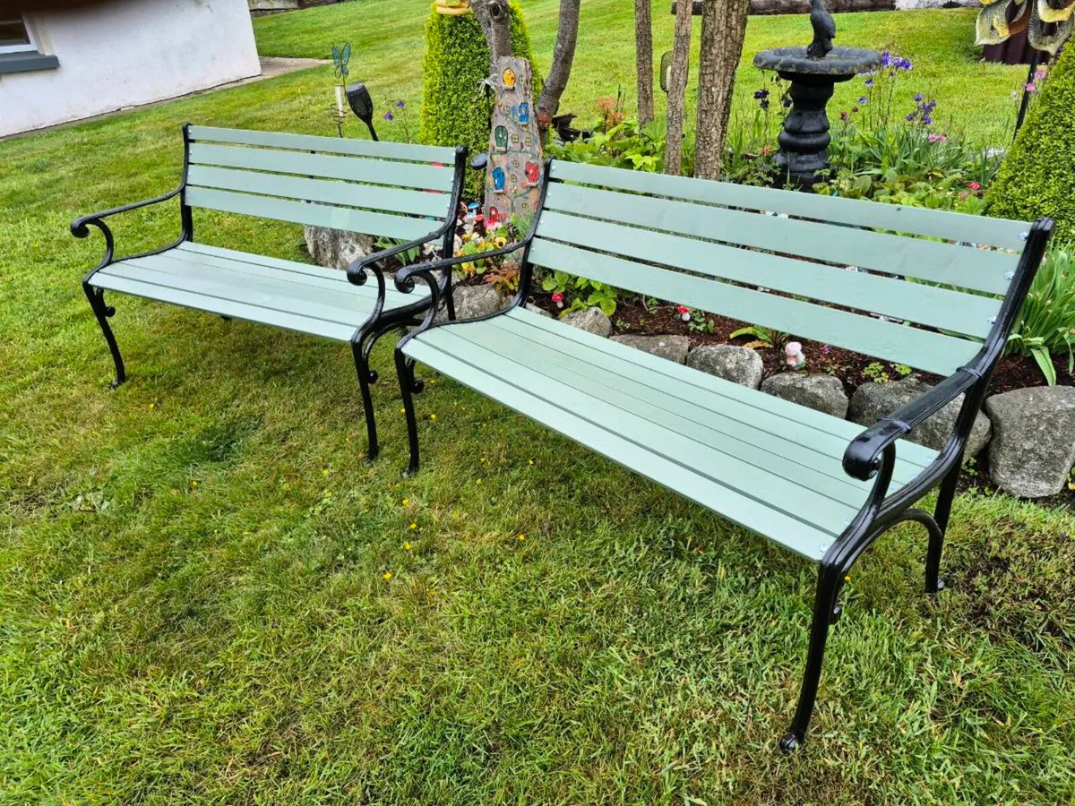 Cast iron Garden benches - Image 2