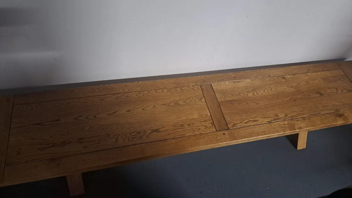 Oak dining bench - Image 3