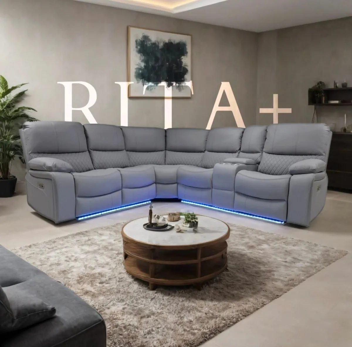 Rita Corner Electric Leather Recliner Sofa - Image 1