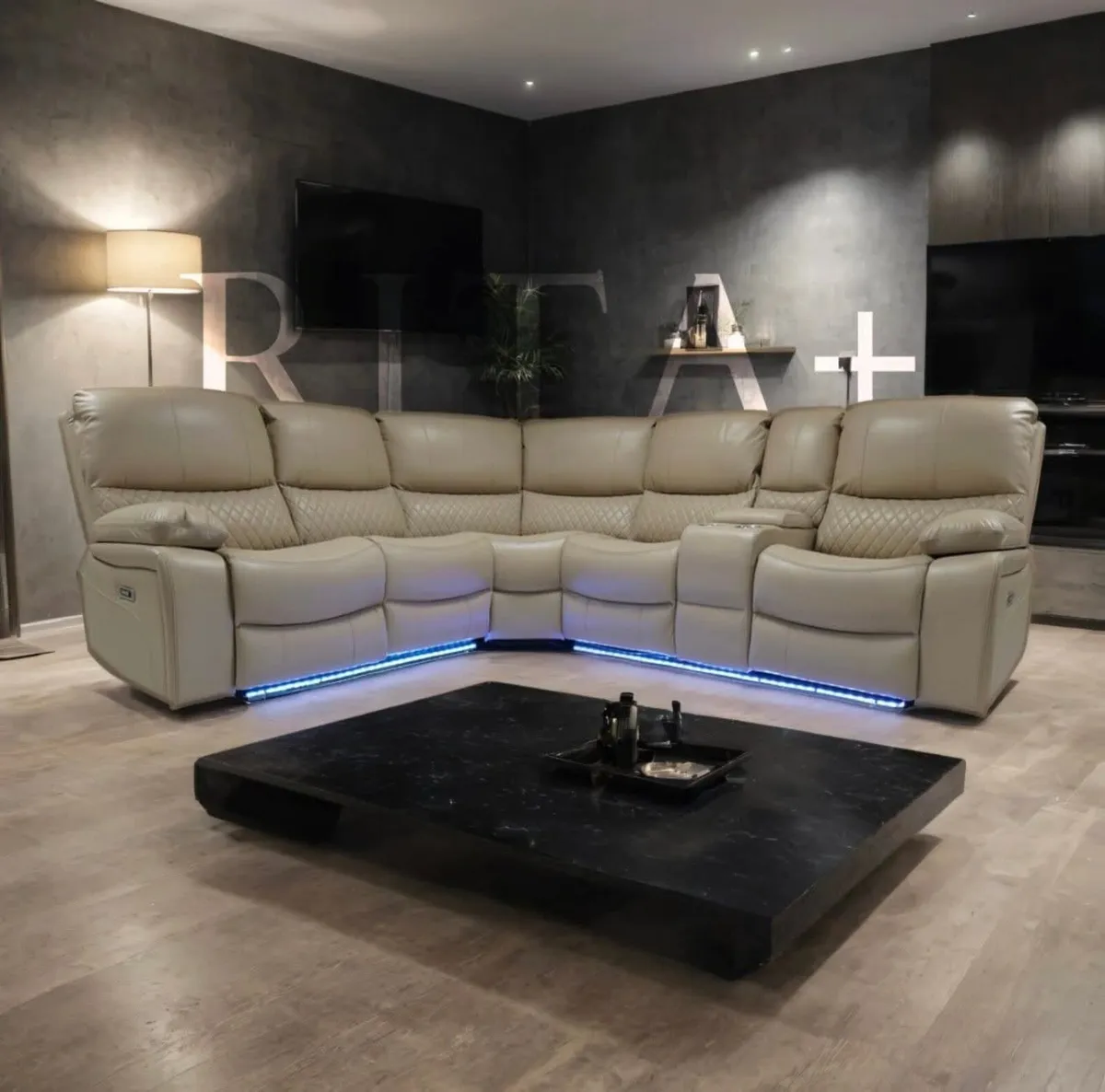 Rita Corner Electric Leather Recliner Sofa - Image 3