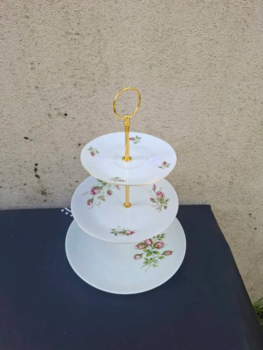 By post only rose china cake stand - Image 1
