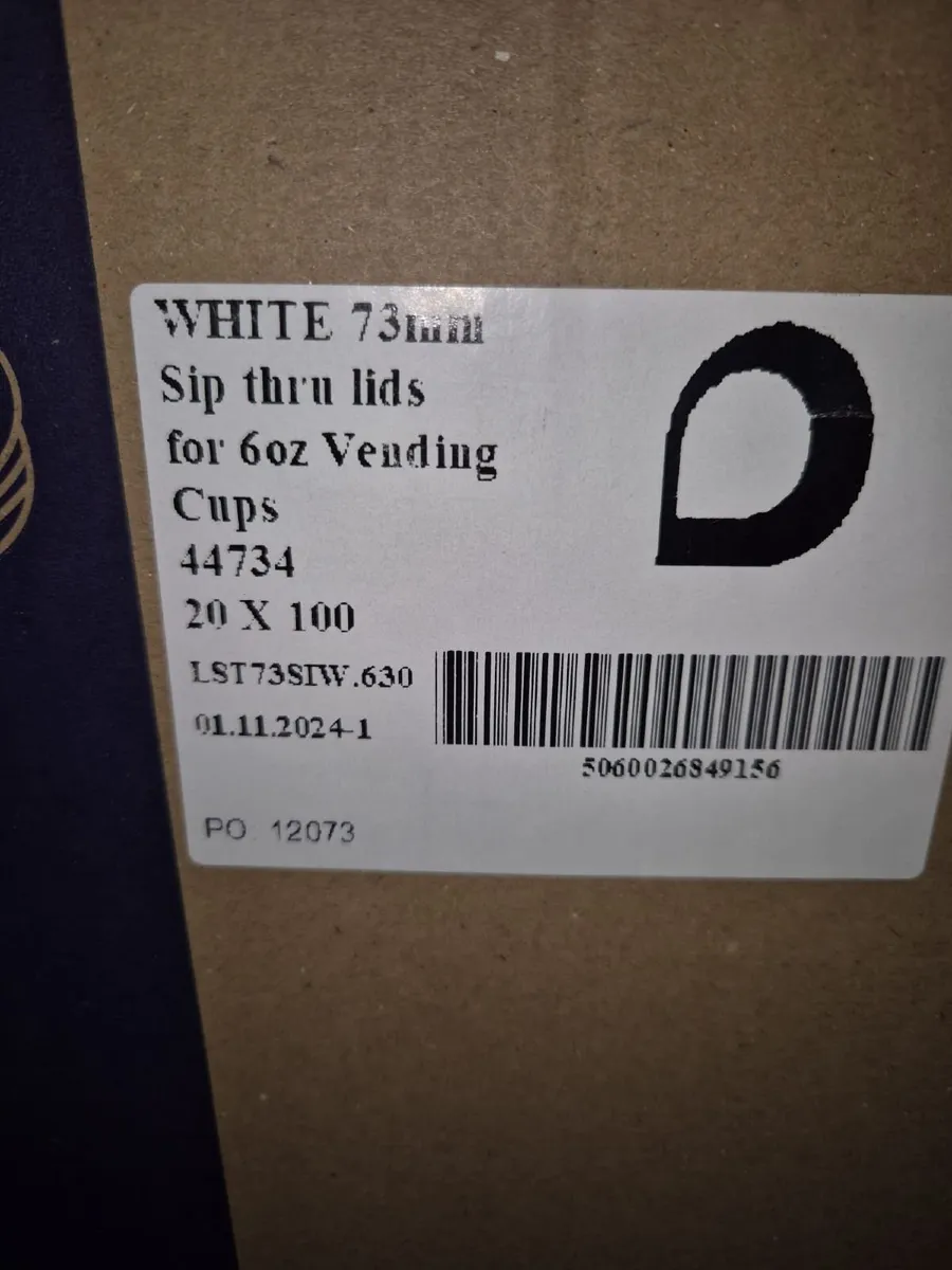 6oz coffee cup lids white - Image 1