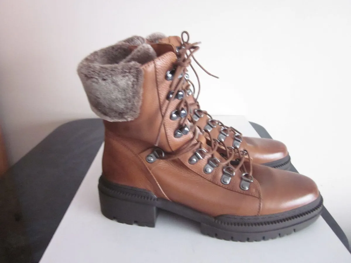 New Regarde Le Ciel Tan Leather Boots UK7 - Image 4