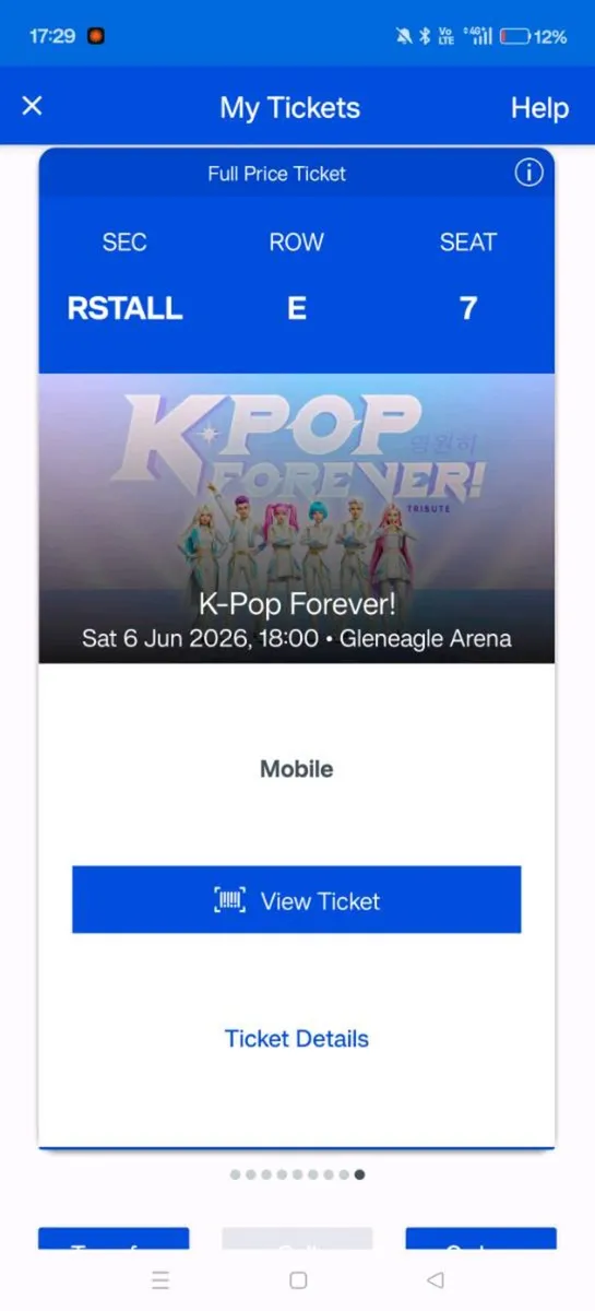Kpop tickets killarney sat 6th June
