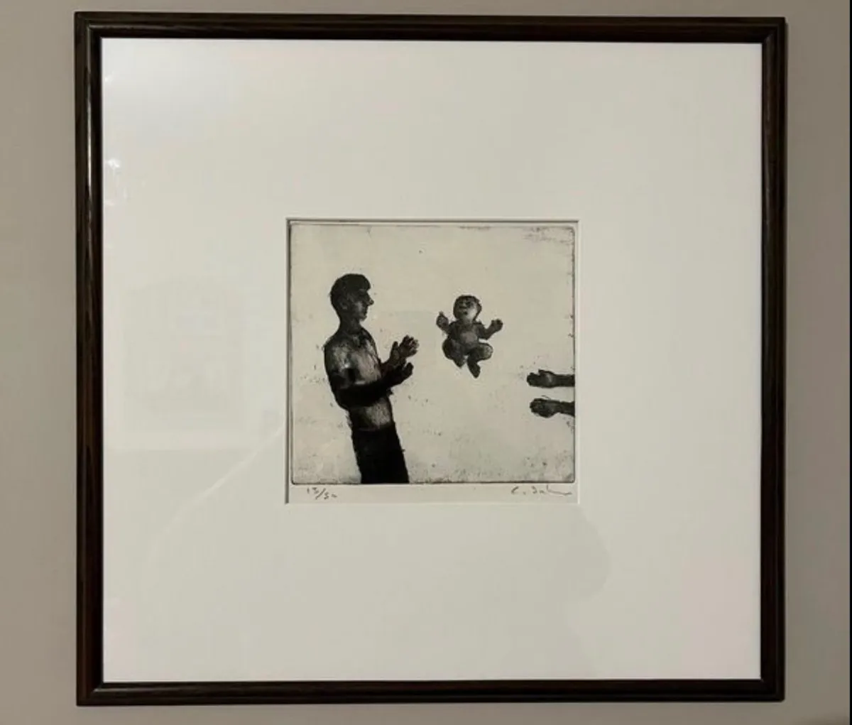 Framed limited edition signed etching - Image 1