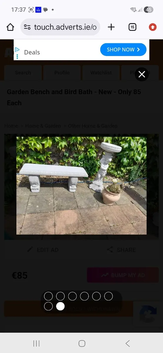 Garden Bench and Matching Bird Bath - Only 85 Each - Image 4