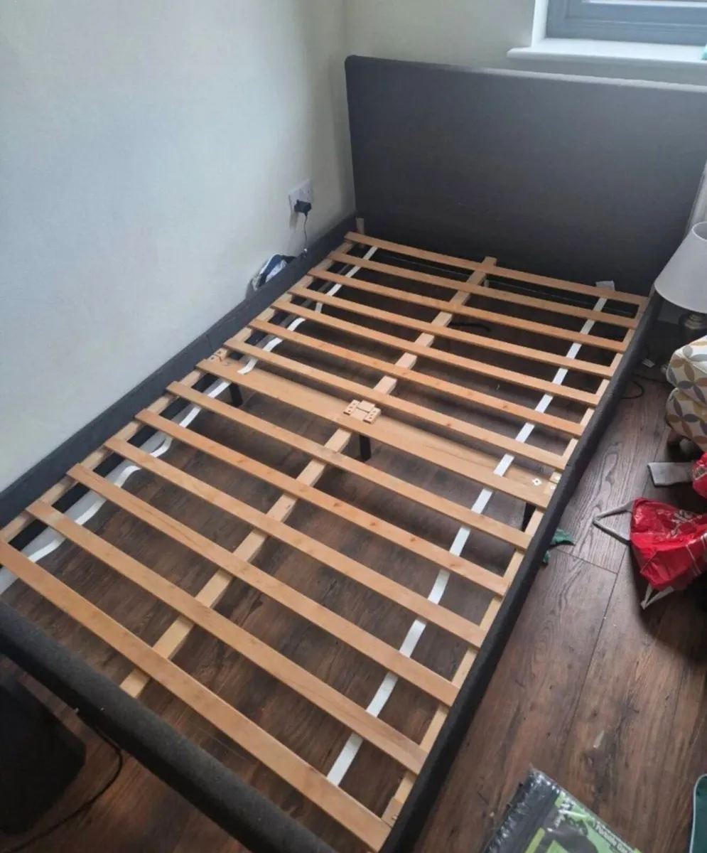 Stunning Modern Dark Grey 4Ft Small Double Bed