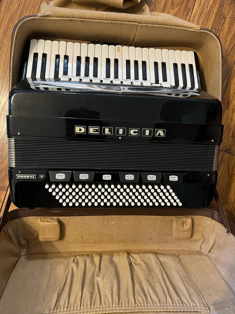 120 Base Piano accordion. Name is Delicia.