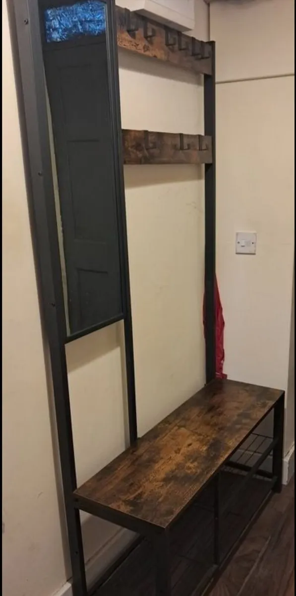 Walnut Coat and shoe stand - Image 2