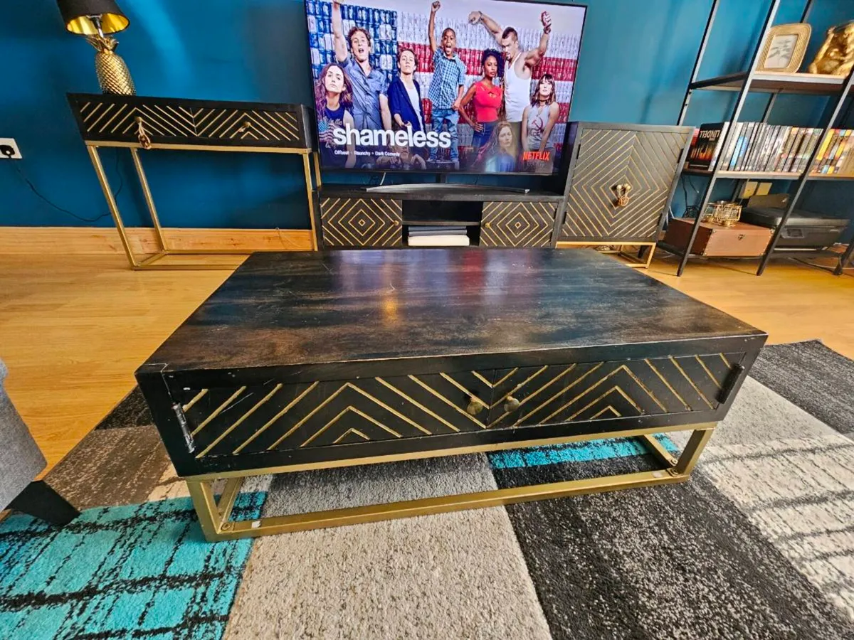 Solid mango wood leaving room furniture - Image 1