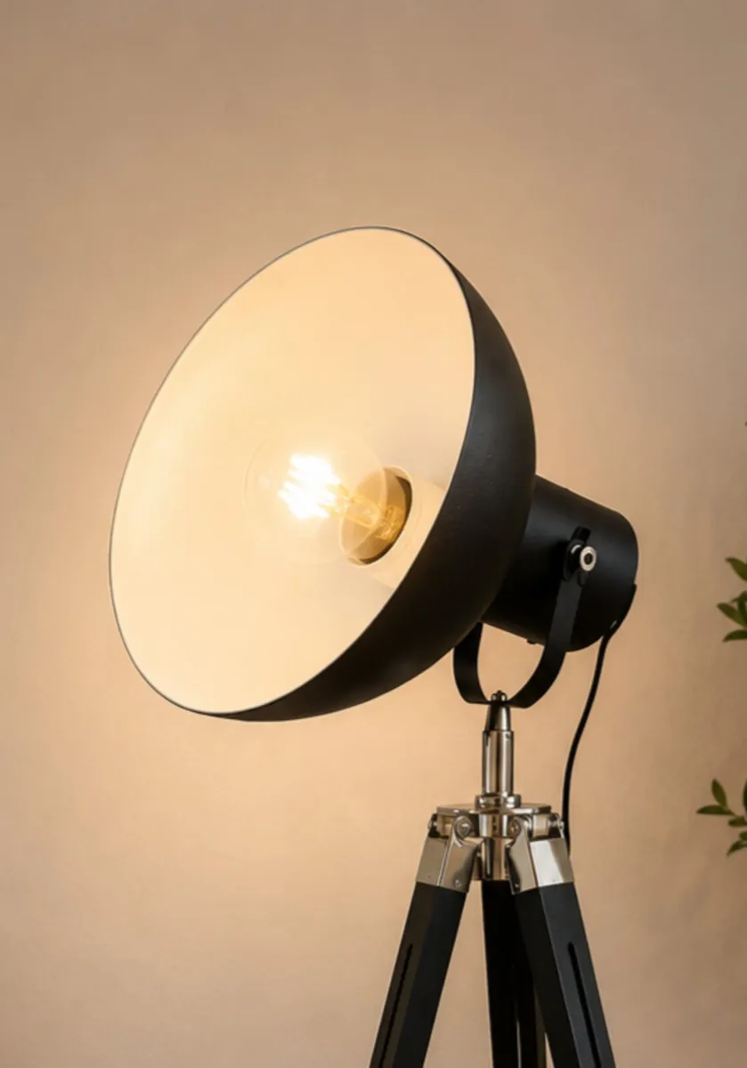 Modern Tripod Floor Lamp – Industrial Style - Image 1