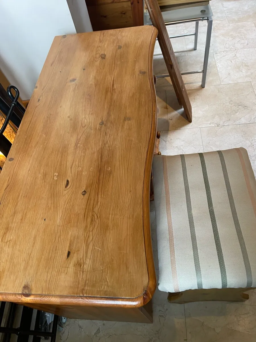 Lovely Pine Dressing Table - Study Table & Stool - Image 2