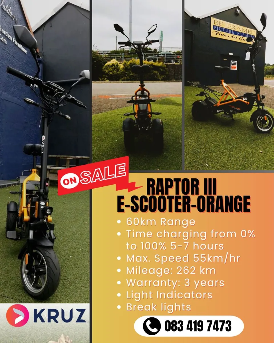 Scooter Raptor III  e-Scooter-Orange