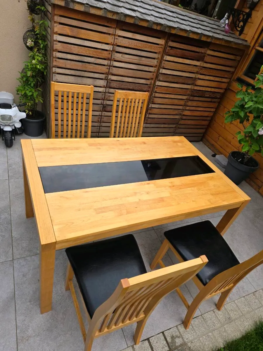 Solid Oak Kitchen Table - Image 1