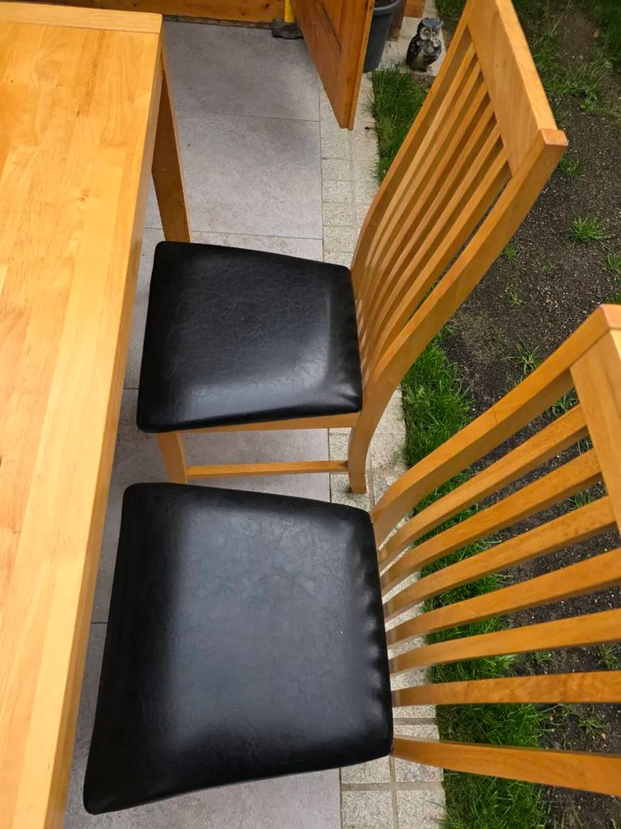 Solid Oak Kitchen Table - Image 3