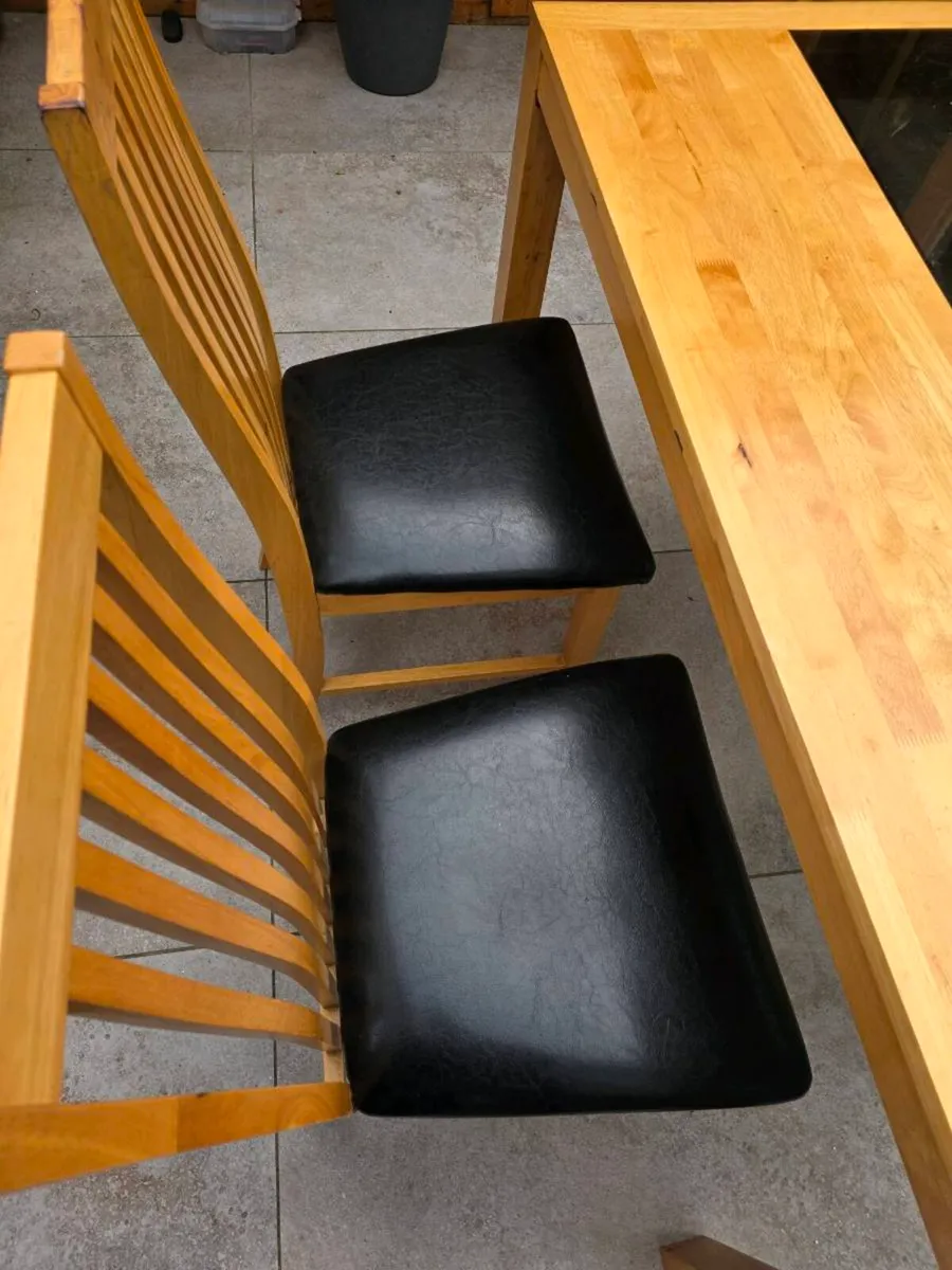 Solid Oak Kitchen Table - Image 4