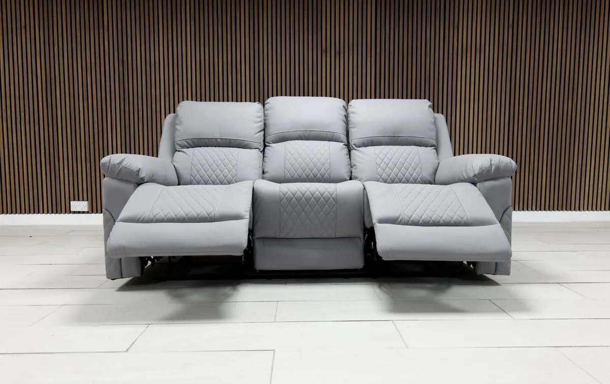 Roman 3+2 Leather Recliner Sofa Set - Image 2