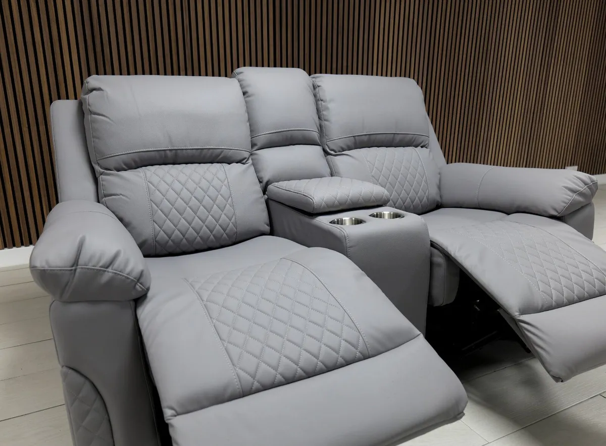 Roman 3+2 Leather Recliner Sofa Set - Image 4