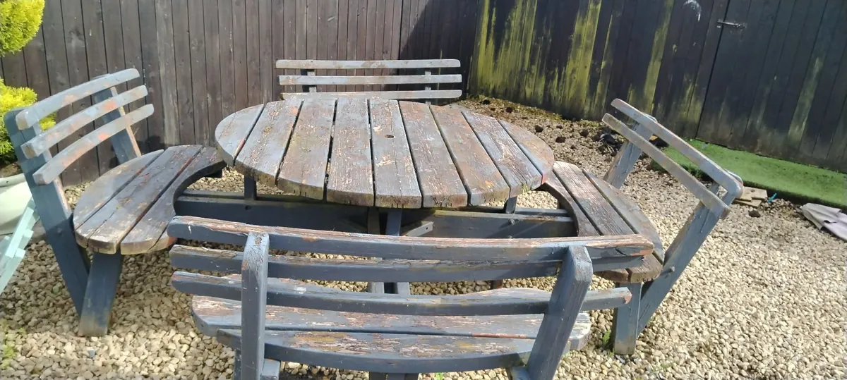 Garden bench and chair set - Image 2