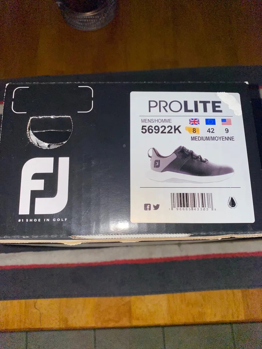 Foot-Joy Men’s ProLite Golf Shoes Size 8 UK NEW - Image 2