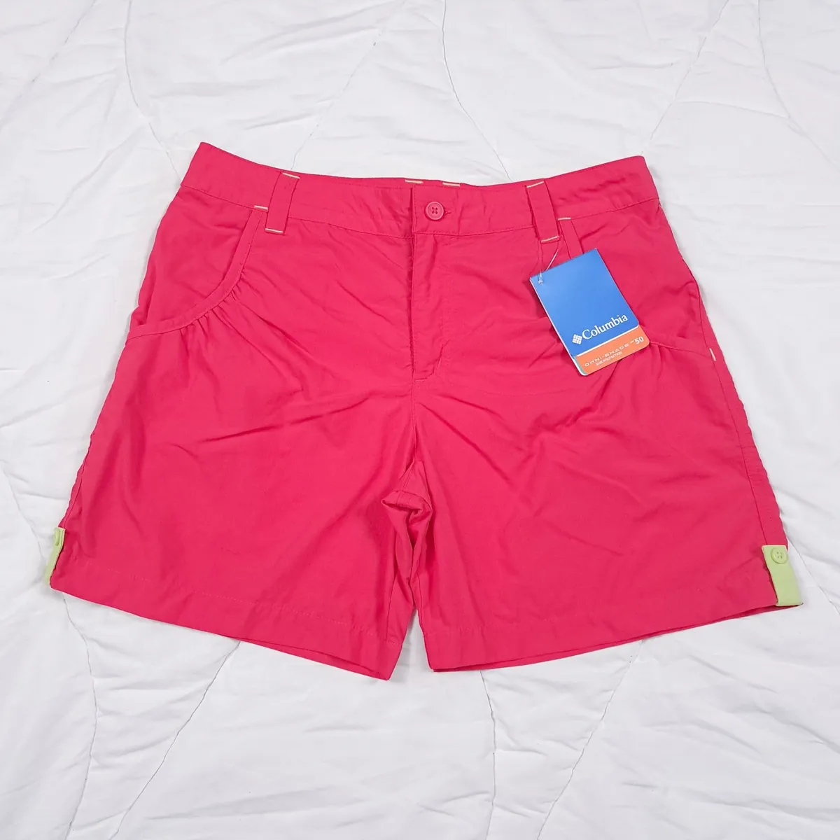 Columbia Pink Omni-Shade Hiking Shorts 8-10UK - Image 1